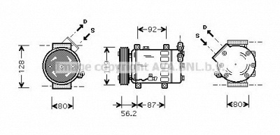 AVA QUALITY COOLING cnk214 -  Компрессор, кондиционер